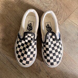 Vans Kids Classic Slip-On Checkerboard Sneakers (Toddler Size 11)